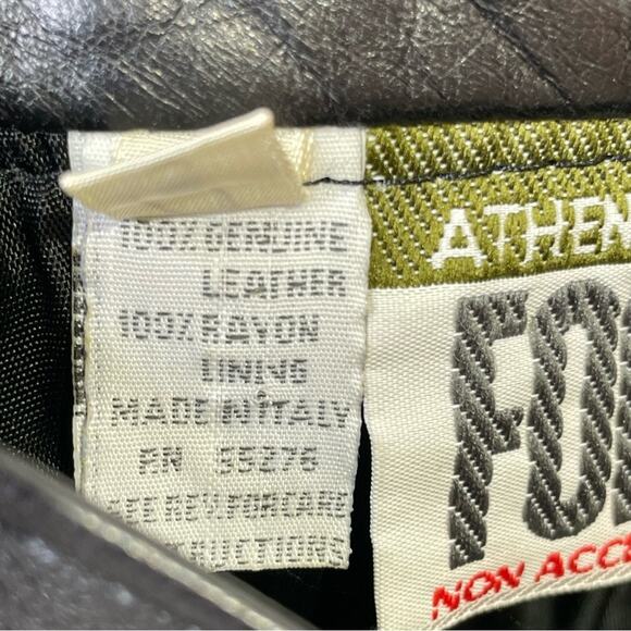 Forenza Italian Leather Black Pencil Skirt Vintage Sz 8 80s 90s High Waisted - Picture 6 of 9